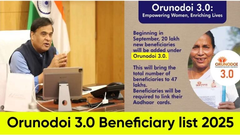 Orunodoi 3.0 Beneficiary list 2025